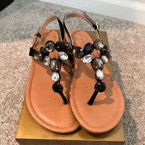Glam Sandals in Black